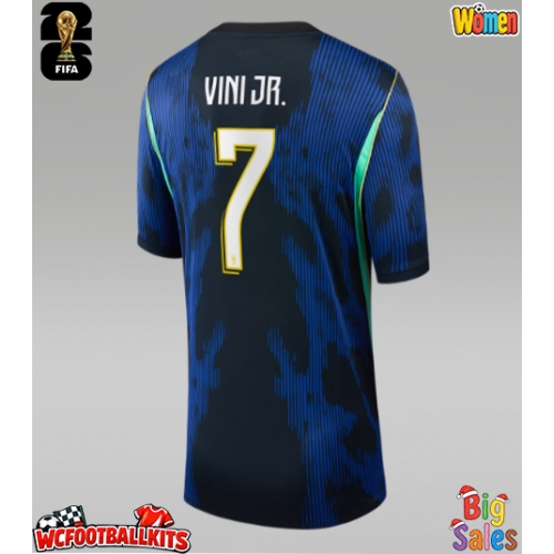 Brazil Vinicius Junior #7 Replica Away Stadium Shirt for Women World Cup 2026 Short Sleeve